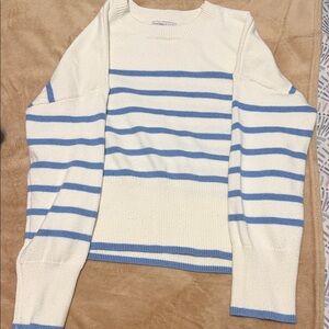 Striped Blue and White Sweater juniors size XL